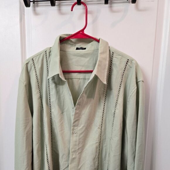 Coofandy embroidered Guayabera  long sleeve sz 2xl - Picture 8 of 12